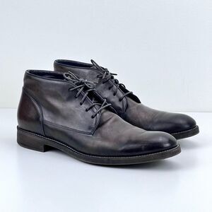 John Varvatos brown leather Oxford shoes